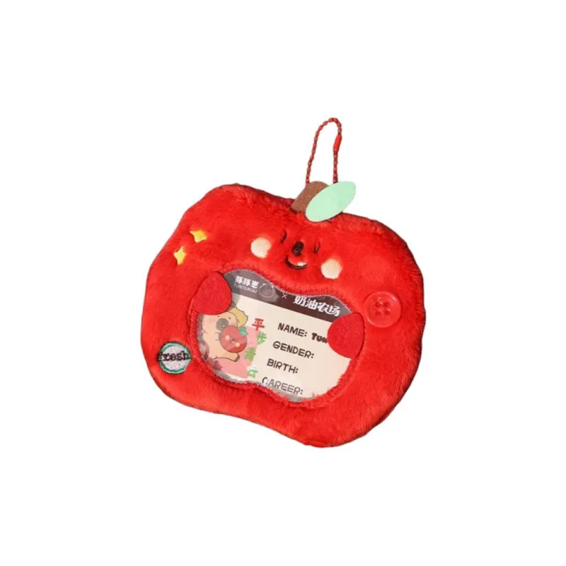 Cool Fun Polyester Card Holder Regular Women's Red Apple/Green Watermelon/Yellow Honey Bee-0