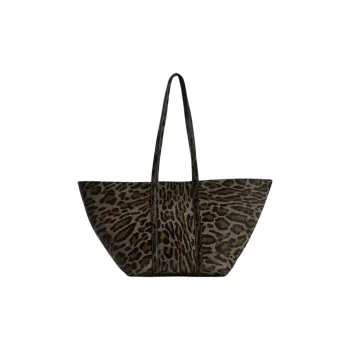 ZARA Cow Leather Tote Bag Shopping Bag Shoulder Bags Women's Gray