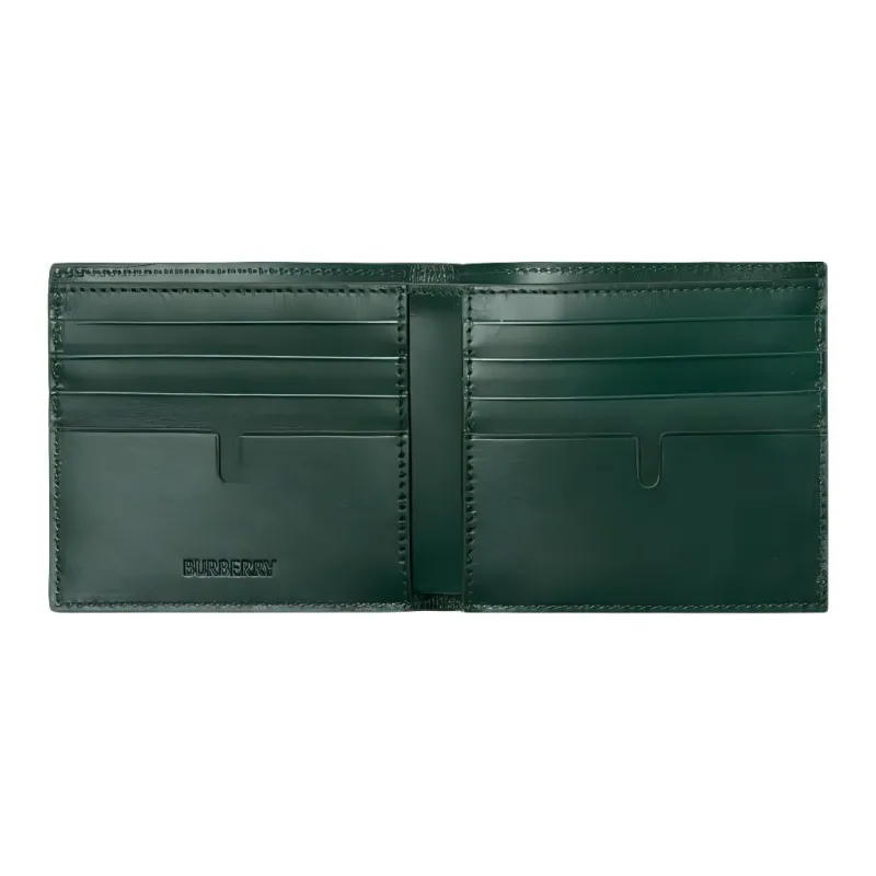 Burberry Calfskin Wallet Men's Vine Green-2