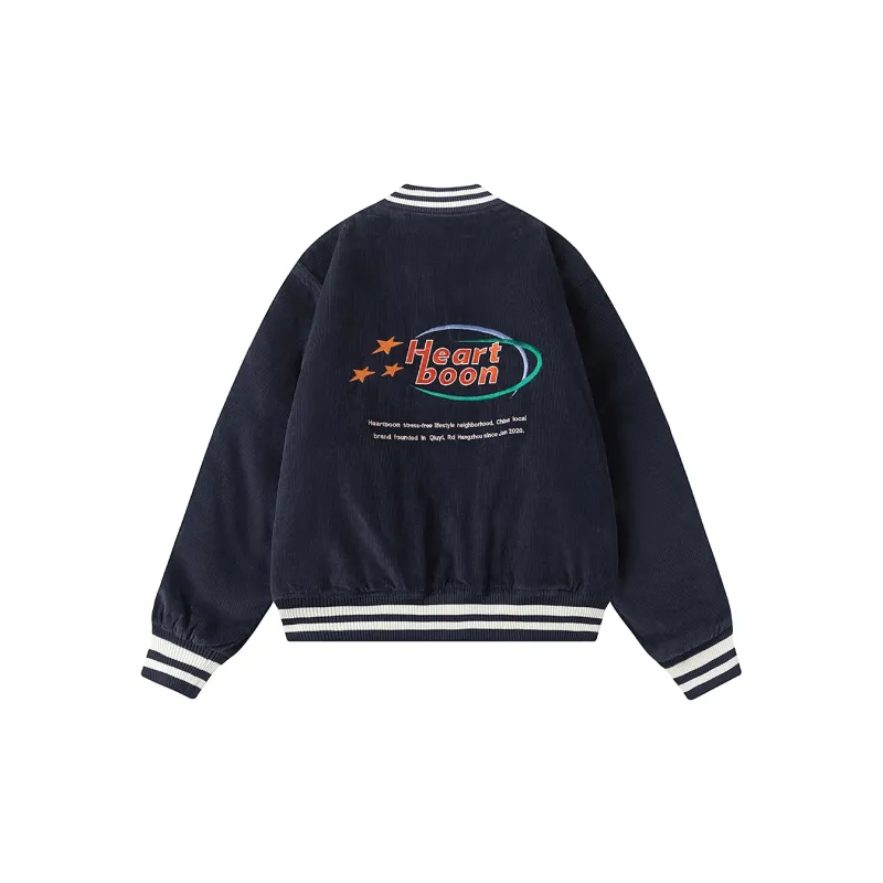 Heartboon Baseball Jacket Unisex Blue-1