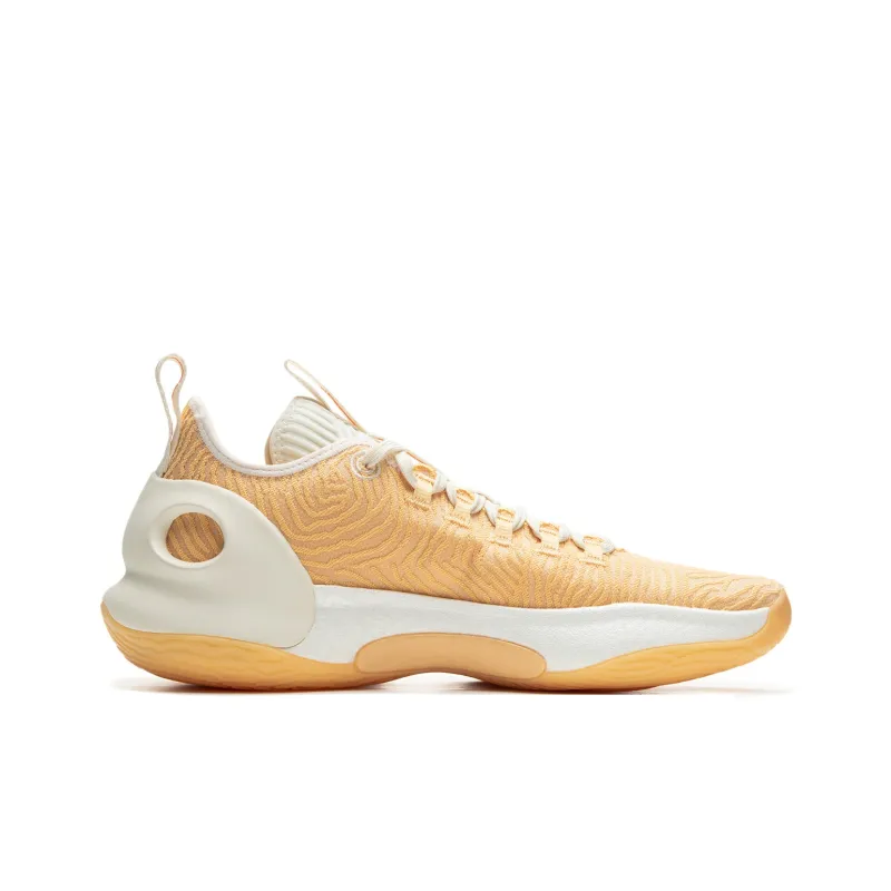 LiNing Charming Ultra Low Anti Slip Wear Resistant Low Top Basketball Shoes Men's Soft Apricot Yellow-1