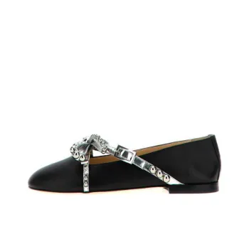 MACH & MACH Stud Embellished Round Toe Ballet Flats Women's