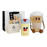 [Birthday Shopping Bag+Cap Bag+Greeting Card]Yellow Blue (Big Eyes with Red Lips)