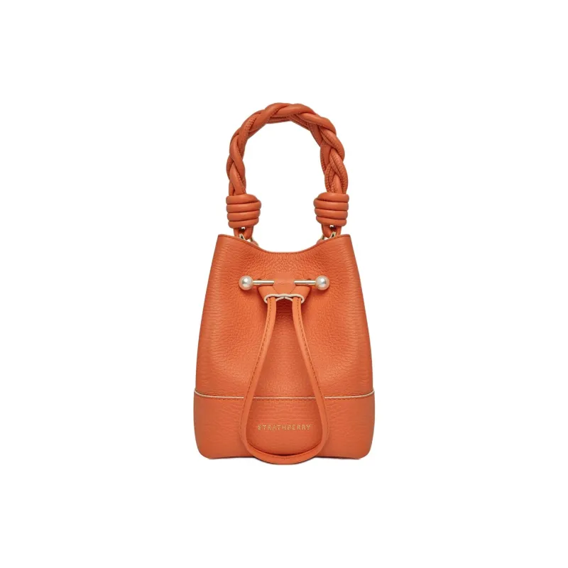 Strathberry Shrimps Collaboration Calfskin Bucket Bags Shoulder Bag Crossbody Bag Handbag Women's Orange-0