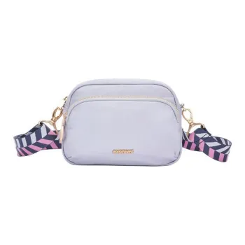 AMERICAN TOURISTER Polyester Shoulder Bag, Crossbody Bag Small Size Women's Light Gray