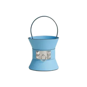 HERMES Epsom Calfskin Handbag Women's 7N Celeste Sky Blue