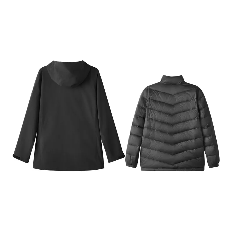 Skechers Water-Resistant Windproof Wear-Resistant Warm Windbreaker Jacket Women's Carbon Black-2
