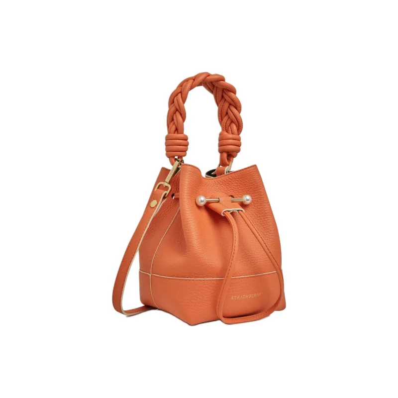 Strathberry Shrimps Collaboration Calfskin Bucket Bags Shoulder Bag Crossbody Bag Handbag Women's Orange-1