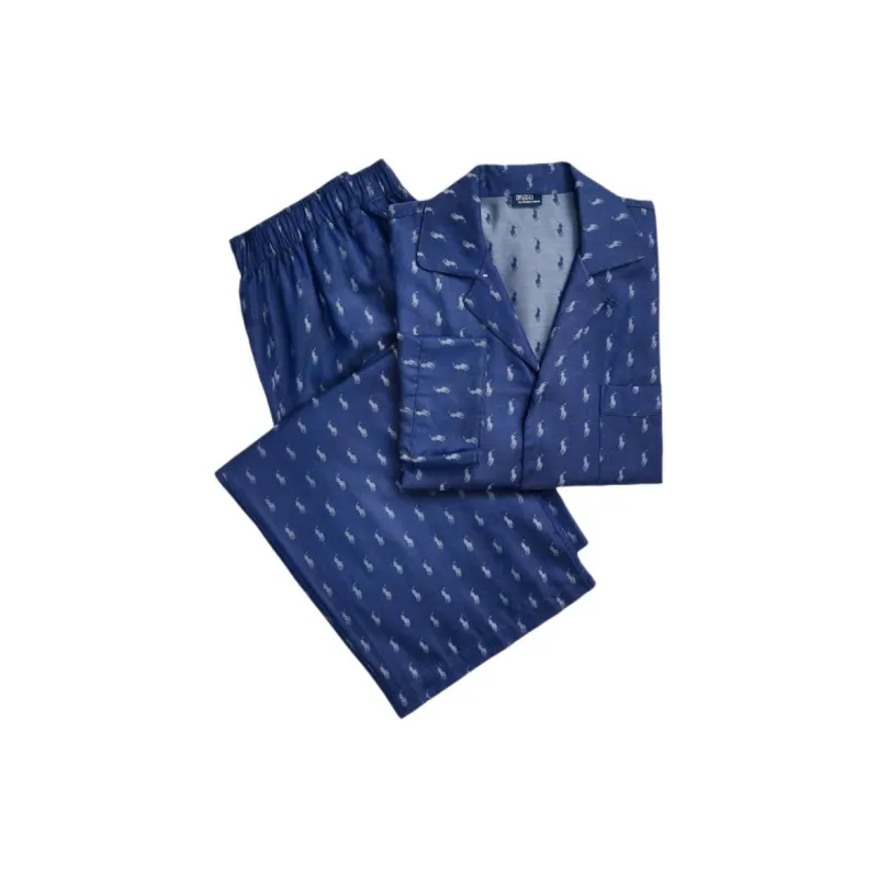 Polo Ralph Lauren SS24 Pajama Set Women's Dark Blue-4