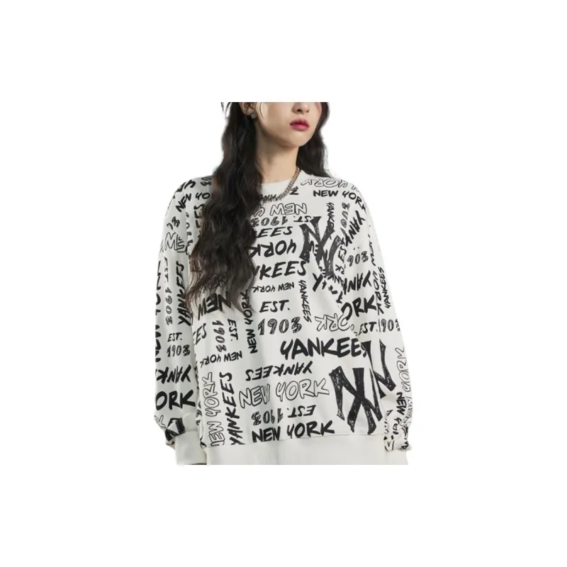 MLB New York Yankees Sweatshirts Unisex White-4