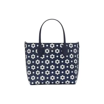 Kate Spade Daisy PVC Tote Bag Shopping Bag Shoulder Bag Crossbody Bag Handbag Medium Size Women's Marine Blue