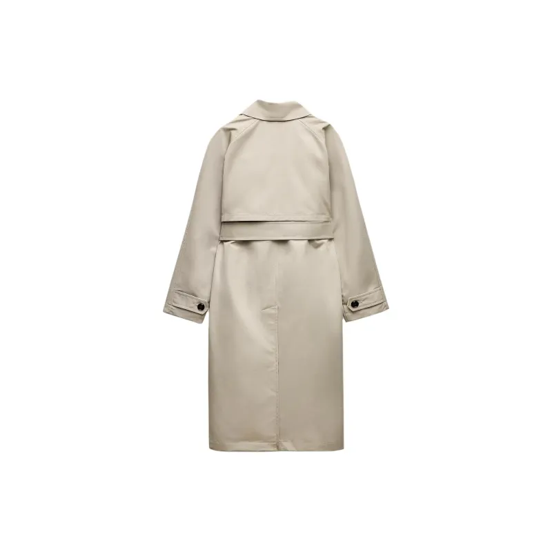 ZARA ZW Series Trench Coat Women's Brown/Dark Taupe-1