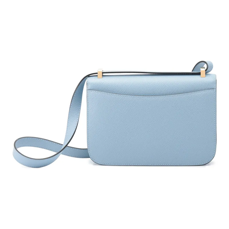 PRADA Saffiano Leather Crossbody Bag Shoulder Bag Women's Light Blue-4