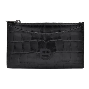 Balenciaga Leather Wallet Women's Black