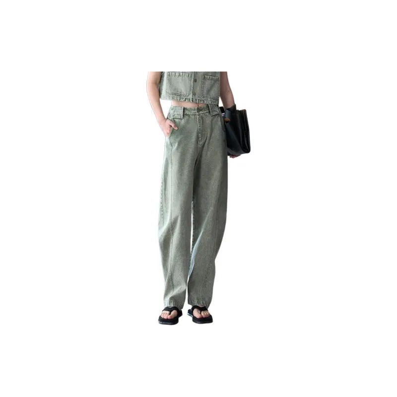 COMMON VALUE 'Niche Gap' Casual Pants Unisex Pine Frost Green-1