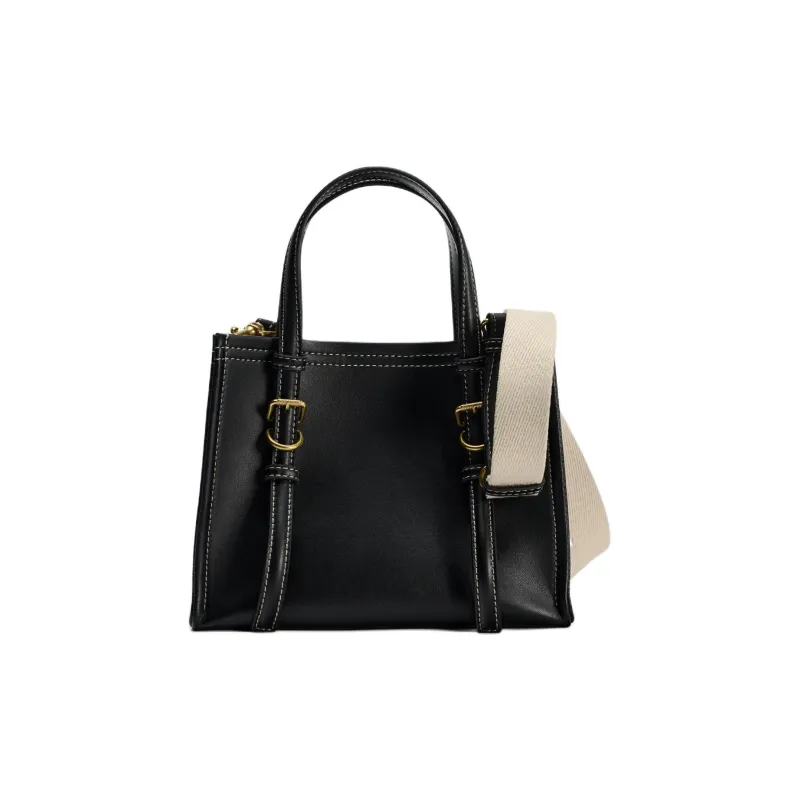 ZARA Polyurethane Tote Bag Shopping Bag Handbag Mini Women's Black-4