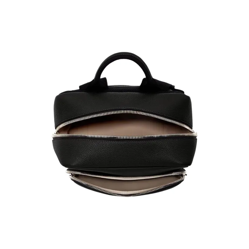 Ecco Cow Leather Backpack Large Size Unisex Black-3