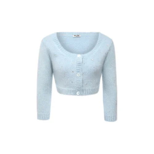 MIU MIU Crop Tops Women's Sky Blue