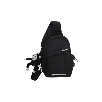 Techson Nylon Sling Bag Regular Unisex Black Green Blue Ecru