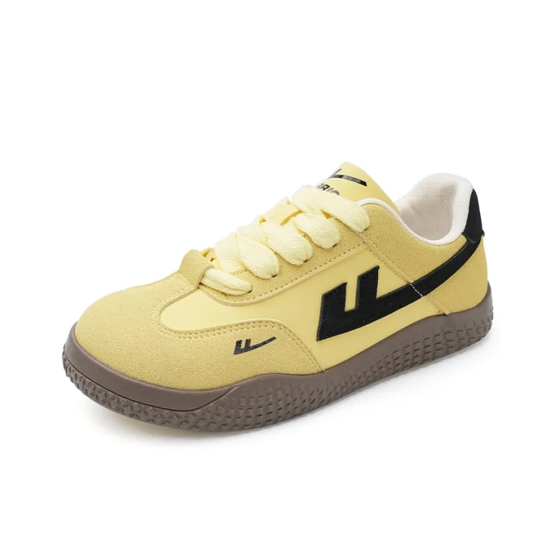 Warrior German Army Trainers, Classic, Niche Lightweight Low Top Casual Shoes Women's Yellow Black Brown 1.0-1