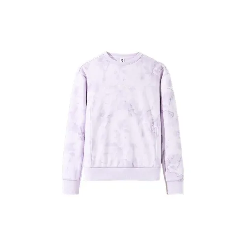 Anta Variety Training Collection Sweatshirt Women's Peach Blossom Purple/Full-Coverage Stamping