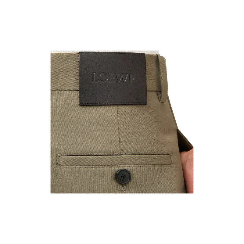 LOEWE Trousers 'Khaki Brown'-4