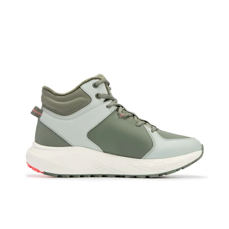 QIAODAN Casual Shoes Men High Top Lu Gray Green/Dark Tea Brown-1
