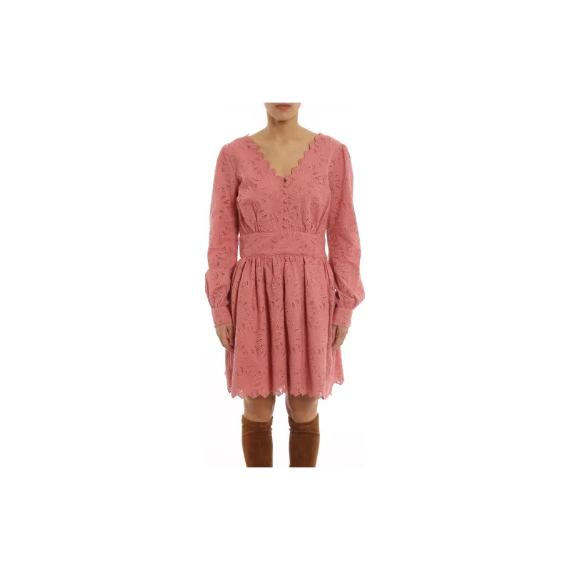 MICHAEL KORS FW22 Long Sleeved Dress Women's Red-2