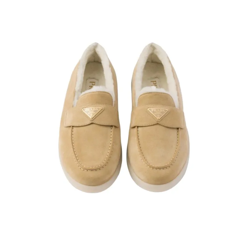 PRADA Loafers Women's Beige-4