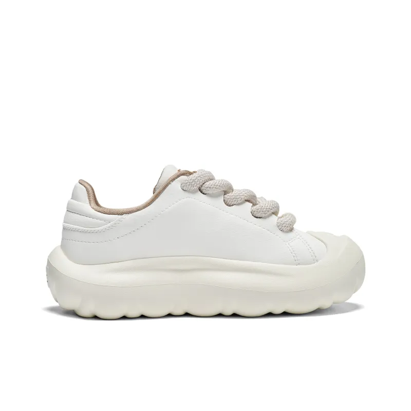 Kappa Anti Slip Wear Resistant Low Top Skateboard Shoes Women's White Brown-1