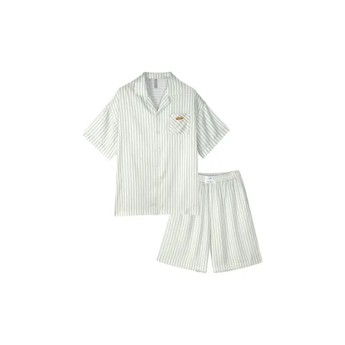 Same Language Pajamas Summer Men's Stripes In Sky Blue