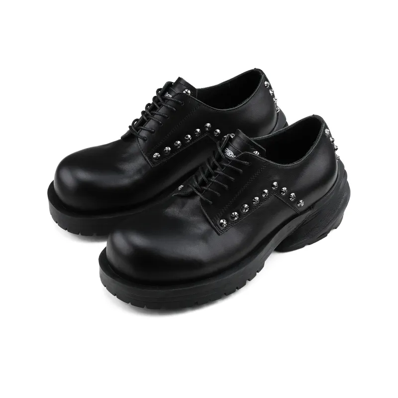 HANQIAORIJI Black Blood Series Low Top Casual Shoes Unisex Black-3