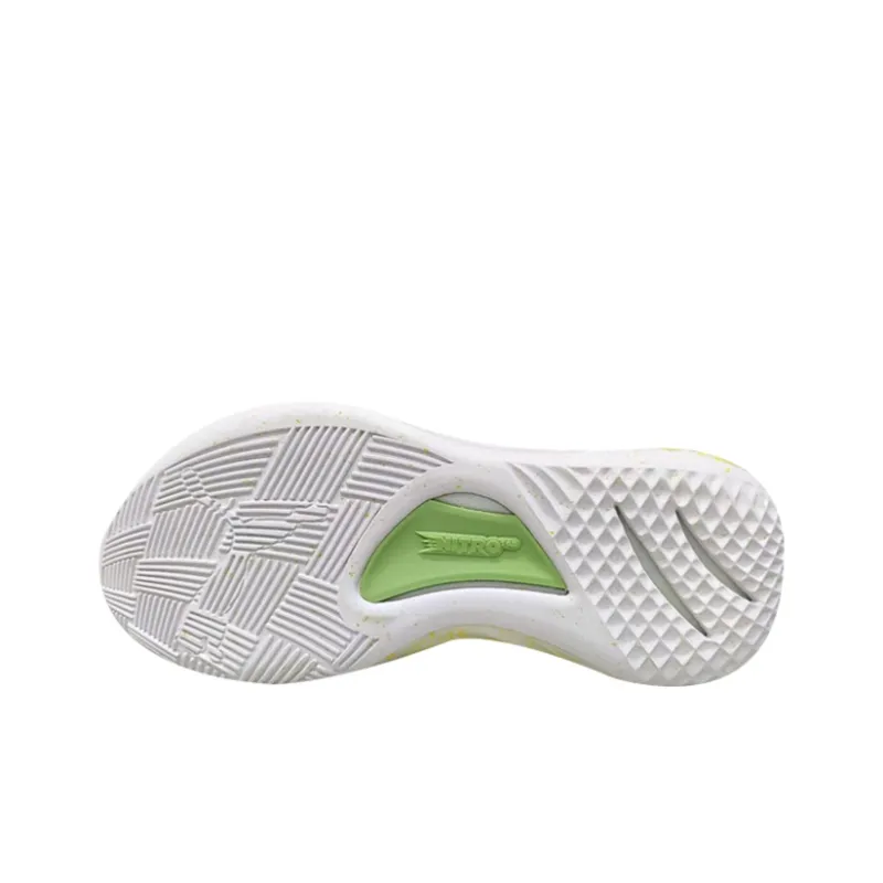 PUMA All Pro Nitro Cushioned Wear Resistant Water Resistant Low Top Basketball Shoes Men's Green Gray-5
