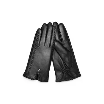 PIERRE CARDIN Sheepskin Gloves Women's Black