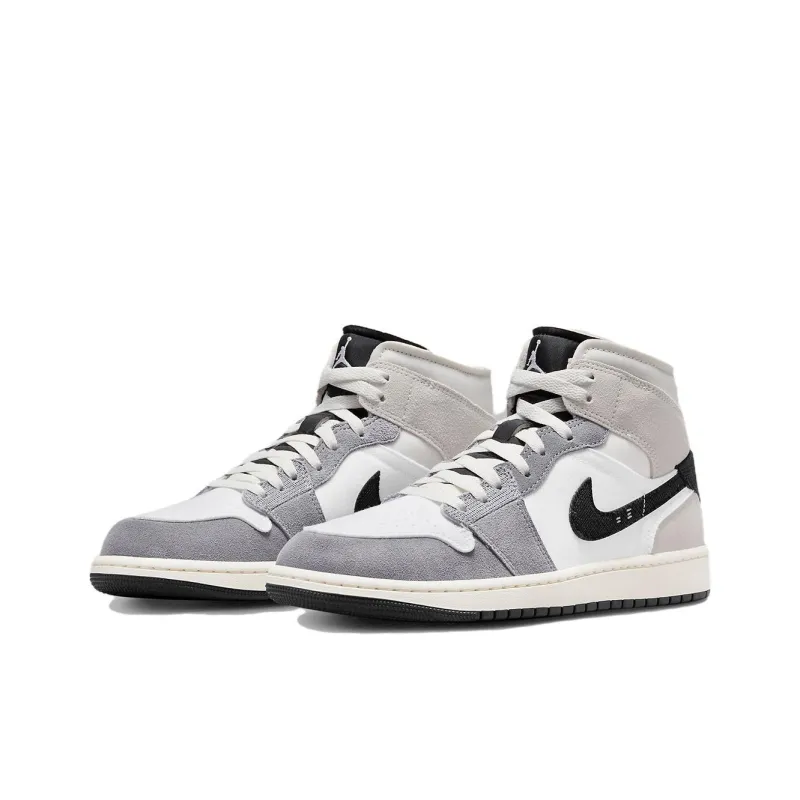 Jordan 1 Mid Se Craft White Cement Grey Black-2