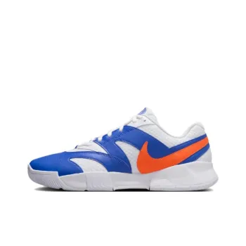 Nike Court Lite 4 Abrasion Resistant Low Top Tennis Shoes Unisex Gray Blue