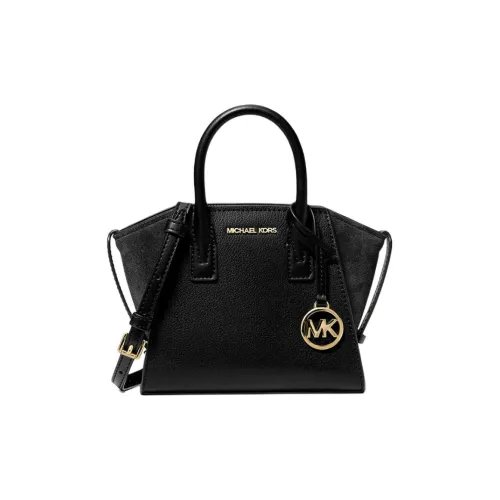 MICHAEL KORS Avril Cow Leather Crossbody One Shoulder Handbag Extra Small Women's Black