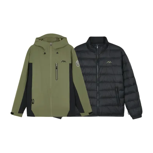 Skechers Windbreaker Jackets Men Khaki Green - 016C