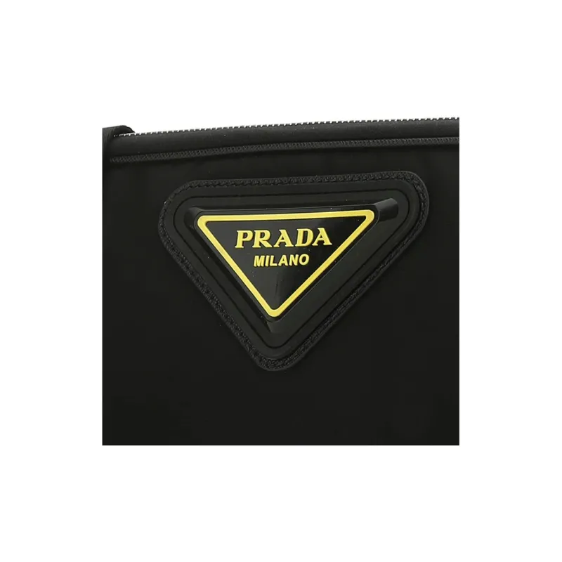 PRADA Nylon Shoulder Backpack Crossbody Bag Clutch Men's Black-3