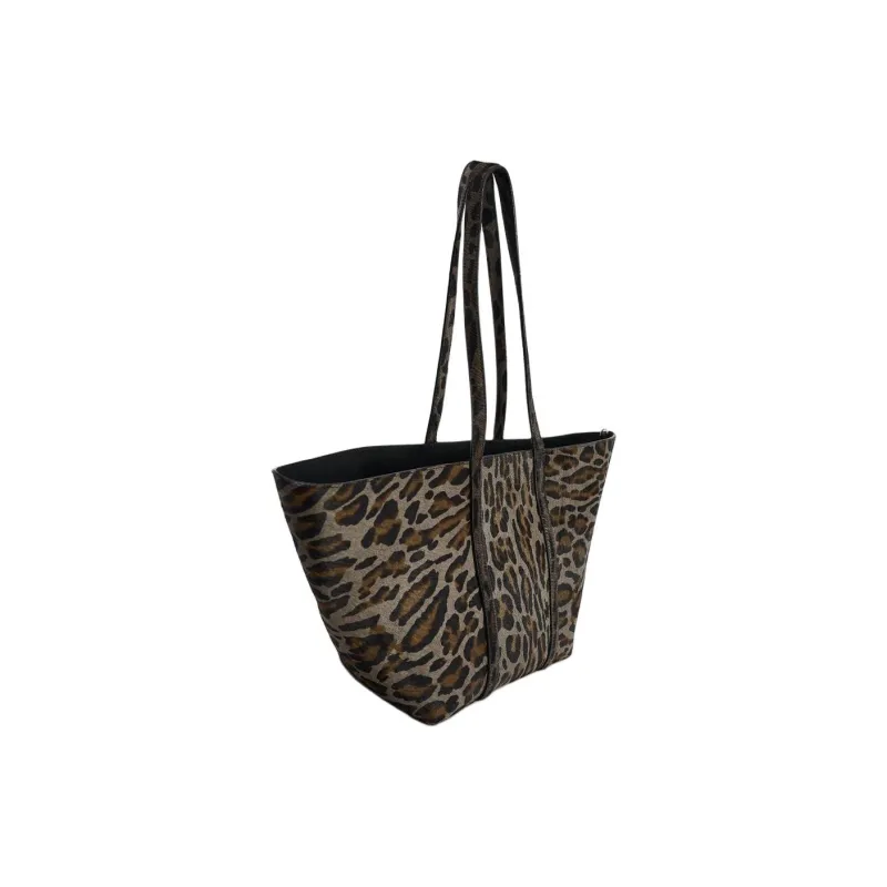 ZARA Cow Leather Tote Bag Shopping Bag Shoulder Bags Women's Gray-2