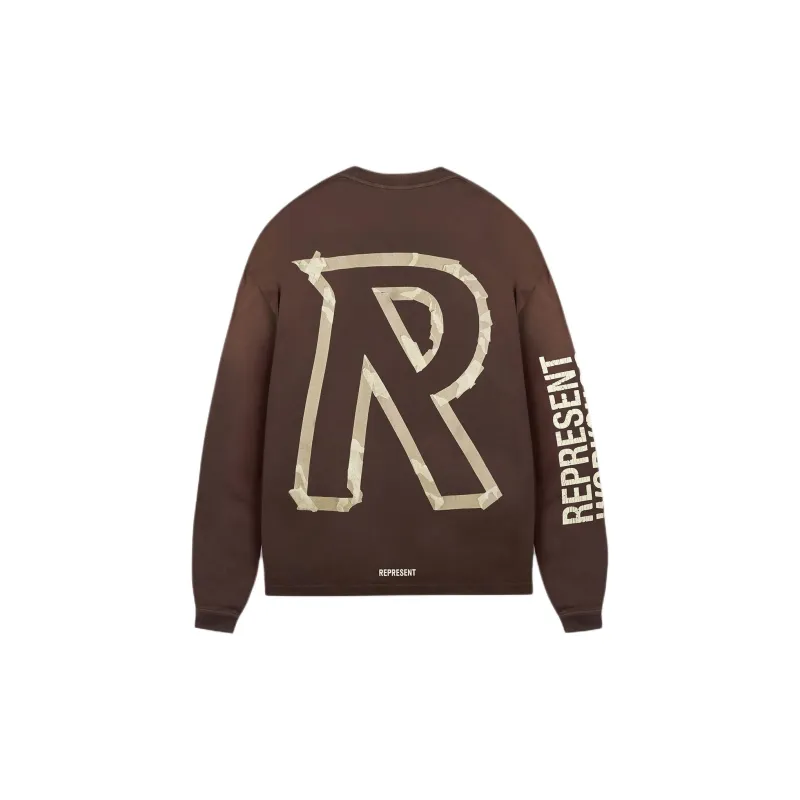 REPRESENT Masking Tape Initial L/S Tee-1