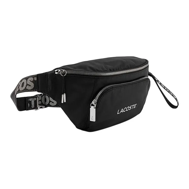 LACOSTE Canvas Fanny Pack Unisex Black-1