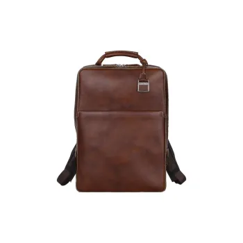 SAMSONITE Cow Leather Backpack Unisex Brown
