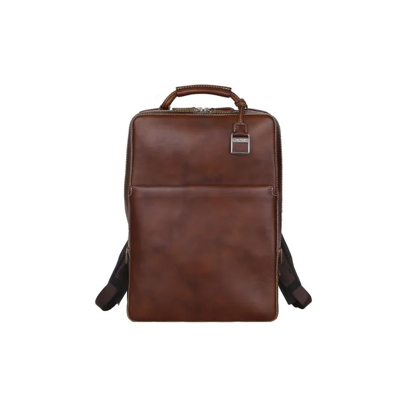 SAMSONITE Cow Leather Backpack Unisex Brown-0