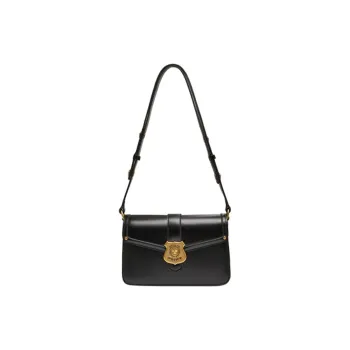 Teenmix Artificial Leather Messenger Bag, Crossbody Bag, Shoulder Bag Small Size Women's Truffle Black/Chestnut Brown