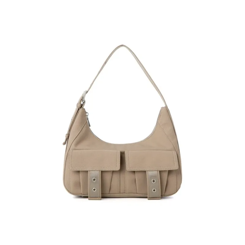 SQUARE Line Canvas Shoulder Bag Medium Size Women's Multicolor-1