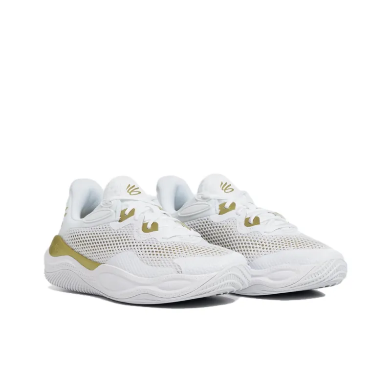 Under Armour Curry Splash 24 Anti Slip Wear Resistant Low Top Basketball Shoes Unisex White-2