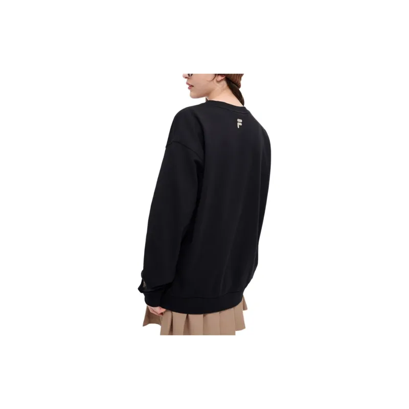 FILA FUSION Sweatshirt Unisex Meteorite Iron Black-3