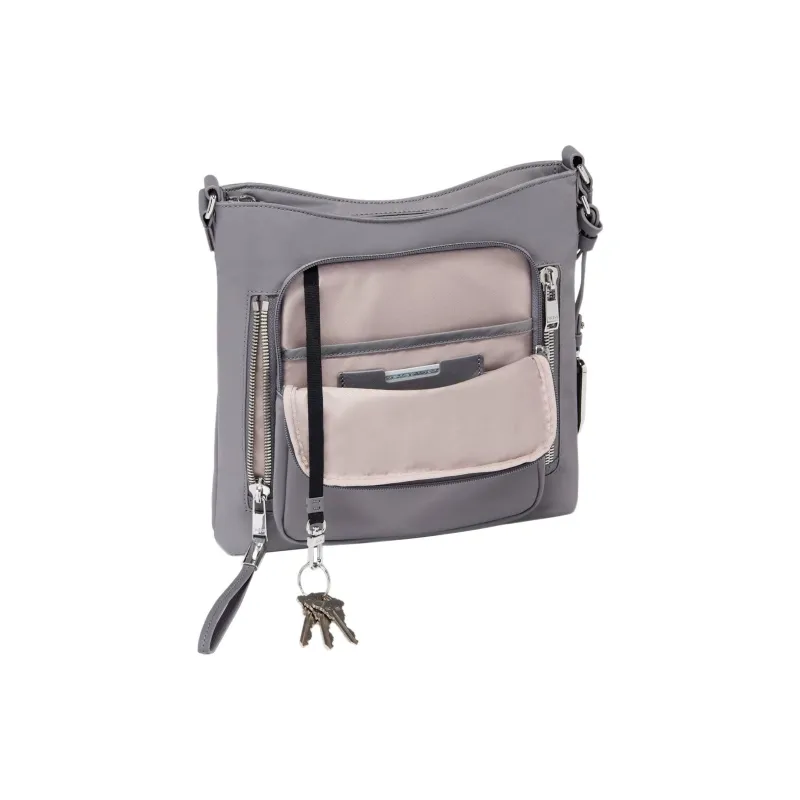 TUMI Voyageur Nylon Messenger Bag, Shoulder Bag, Crossbody Bag Medium Size Women's Gray-3