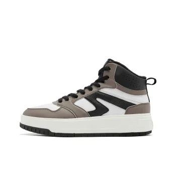 QIAODAN Skateboard Shoes Men High Top Walnut/Black